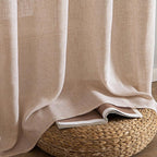MIULEE Natural Beige Linen Curtains 52x96 Inch Long - Image 7