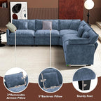 Ihanherry 114" V-Shaped Modern Sofa Modular Sectional Cloud Couch - Image 6