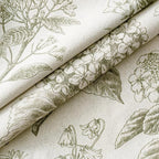 Set of 2 Lumbar Floral Pillow Covers 12x20 Inch Light Green | Decorative - Image 2