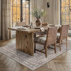 Schweek 5x7 Area Rugs for Living Room Taupe Washable Vintage Neutral Rug | - Image 3