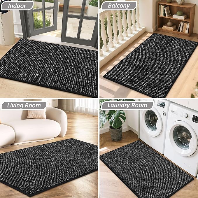 BEQHAUSE Dirt Trapper Door Mat 32" x 48", Non-Slip Washable Doormats, Low - Image 8