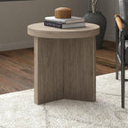 Henn&Hart 22" Fluted Scandinavian Round End Table, Ribbed Side Table, Nightstand - Image 5
