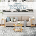 Yechen 3-Piece Boho Coffee Table Set - Image 6