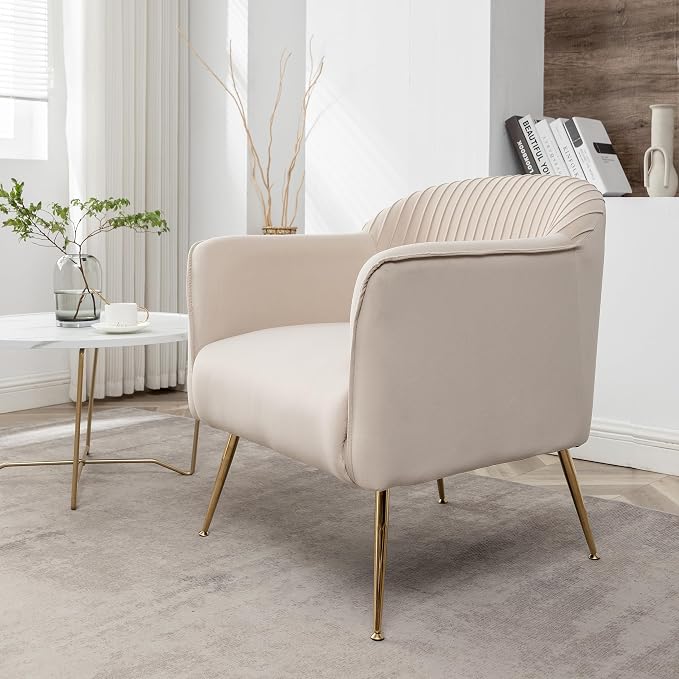 Container Furniture Direct Contemporary Velvet Accent Chairs - Image 3