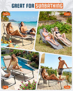 KingCamp Lounge Chair Outdoor, 400LBS Tanning Chairs - Image 8