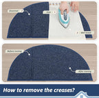 BEQHAUSE Dirt Trapper Door Mat 24" x 36" Half Circle Non Slip Rugs, Absorbent - Image 9
