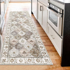 HEBE Hallway Runner Rug 2'x6', Washable Non Slip Kitchen Rug Runner | Soft Boho - Image 6