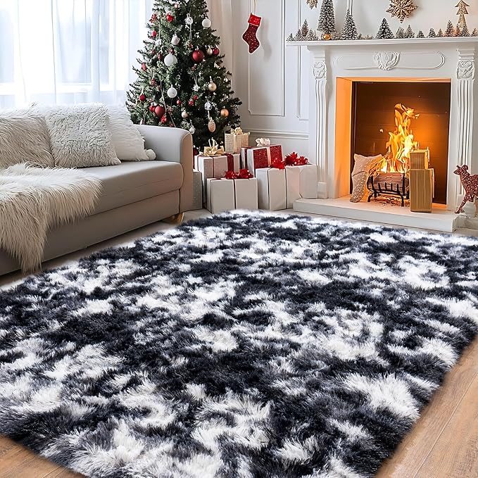 Pionblank Large Rug for Living Room 6x9, Modern Shag Area Rug - Image 3