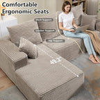 107.5" Cloud Sectional Couch - Image 4
