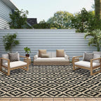 SAND MINE Waterproof Outdoor Rug 10x20 ft, Plastic Reversible Rug, Modern Area - Image 5
