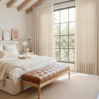 Grey Flax Linen Curtains 84 Inch Length 2 Panels Set - Image 8