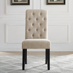 Roundhill Furniture Leviton Solid Wood Tufted Asons Dining Chairs - Image 3