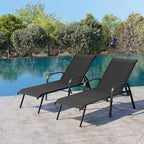 Crestlive Products Outdoor Chaise Lounge Chair, 5-Position Pool Lounge Chairs by CrestliveProducts