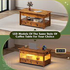 WLIVE Coffee Table, Lift Top Coffee Table - Image 9