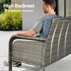 ovios 4-Piece Patio Furniture Set, Outdoor Wicker Sofa - Image 2