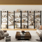INNOD Triple 4 Tier Book Shelf, Large Industrial Bookcase - Image 3