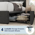 Allewie Upholstered Full Size Platform Bed Frame - Image 5