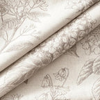 Set of 2 Decorative Floral Pillow Covers 20x20 Inch Light Camel | Neutral - Image 2