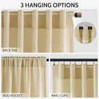 Modern Farmhouse Curtains Linen - Image 2