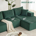 Weture 108” Modular Sectional Sofa, Cloud Sectional Couch - Image 6