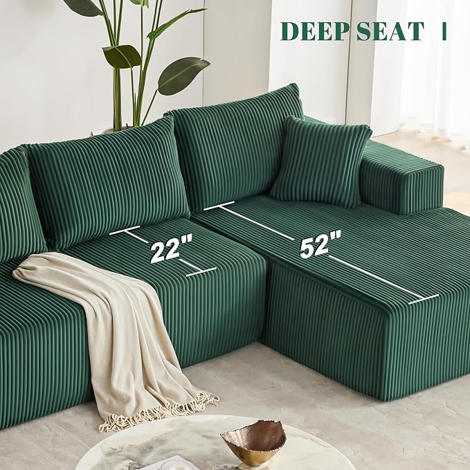 Weture 108” Modular Sectional Sofa, Cloud Sectional Couch - Image 6