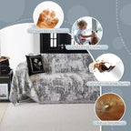 MYSKY HOME Couch Cover for Sectional Sofa Set Abstract Geometric Furniture Sofa - Image 3