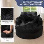 MAXYOYO Oversized Round Chaise Lounge Sofa, Upholstered Lounge Chair - Image 7