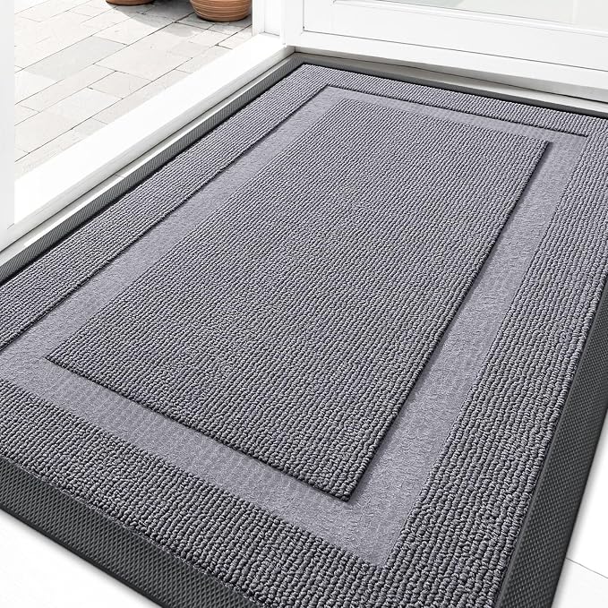 OLANLY Front Door Mat Outside 33x21, All-Season Heavy-Duty Rubber Doormat | by OLANLY