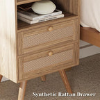 SUPERJARE 2 Drawer Night Stand - Image 6