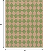 Lahome Checkered Easy Jute Living Room Rug, 8x10 Outdoor Rugs Washable | - Image 2