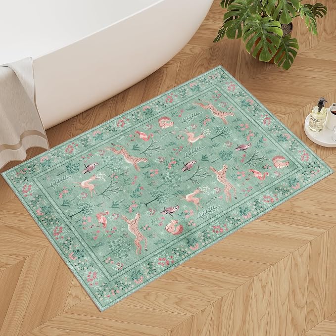DUKINO 2x3 Entryway Rug, Washable Door Mat Animal Rug - Image 9