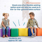 ECR4Kids SoftZone Toddler Modular Stool Set, Flexible Seating - Image 5