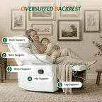 Nursery Glider Recliner with Adjustable Armrests, Oversized Comfortable Nursing - Image 6