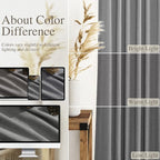 Extra Long Dark Grey Linen Curtains 120 Inches - Image 3