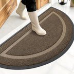 OLANLY Half Circle Front Door Mat Outside 47x23 All-Season Rubber Doormat | by OLANLY