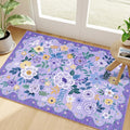 DUKINO 2x3 Entryway Rug, Floral Door Mat Soft Washable Rug Non Slip, by DUKINO