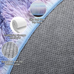 Rainbow Round Area Rugs 5ft, Soft Bedroom Circle Rug Mats - Image 9
