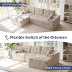 MAXYOYO 104" L Shaped Modular Sectional Sofa - Image 6