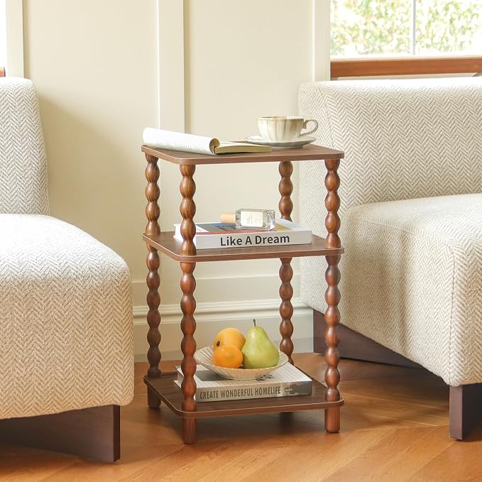 Fultyle Small Side Table, 3-Tier End Table Living Room - Image 2