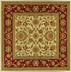 SAFAVIEH Lyndhurst Collection 8' Round Ivory/Red LNH212K Traditional Oriental - Image 4