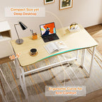 Huuger Folding Desk with Storage Shelf, 39.3 Inch Foldable Computer Table - Image 5