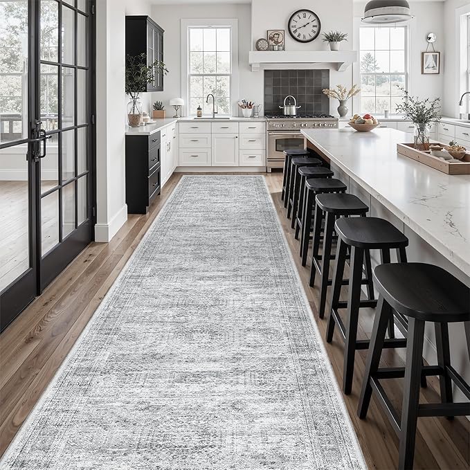 Soalmost Washable Hallway Runner Rug 3x14 Kitchen Entry Rugs Non-Slip, Foldable by Soalmost