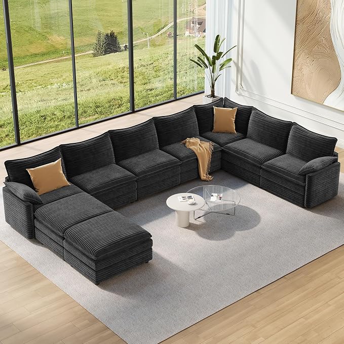 Vesgantti Large Modular Sectional Sofa, Big Comfy Cloud Couch by Vesgantti