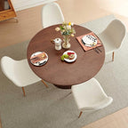 Dining Table Set for 4, Mid Century Modern 47 Inch Wooden Round Dining Table Set - Image 4