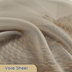 Taupe Sheer Curtains 63 Inch Length 2 Panels, Airy & Breathable Solid Voile Tan - Image 8