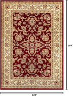 Rugs.com Aditi Collection Rug – 10x14 Red Medium-Pile Rug Perfect - Image 2