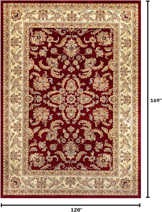 Rugs.com Aditi Collection Rug – 10x14 Red Medium-Pile Rug Perfect - Image 2