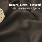 YoungsTex Chocolate Brown Linen Curtains - Image 4