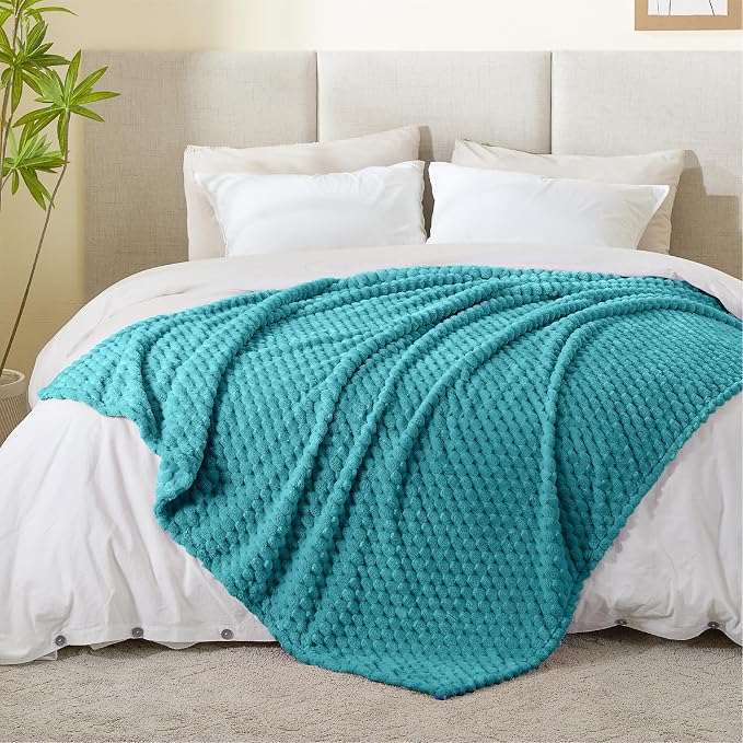 BEDELITE Teal Throw Blanket for Couch, Soft Cozy Gifts for Women, 50 * 60 | 3D - Image 6