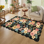 DUKINO 3x5 Area Rugs, Non Slip Floral Washable Rug - Image 3